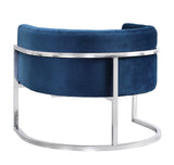 Magnolia Chair with Silver Base Navy TOV-A148