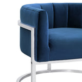 Magnolia Chair with Silver Base Navy TOV-A148