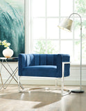 Magnolia Chair with Silver Base Navy TOV-A148