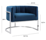 Magnolia Chair with Silver Base Navy TOV-A148