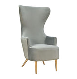 Julia Grey Wingback Chair