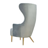 Julia Grey Wingback Chair