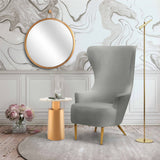 Julia Grey Wingback Chair