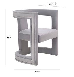 Ada Grey Velvet Chair
