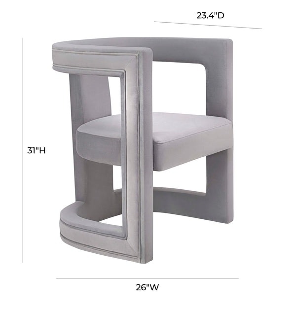 Ada Grey Velvet Chair