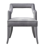 Tiffany Grey Velvet Chair