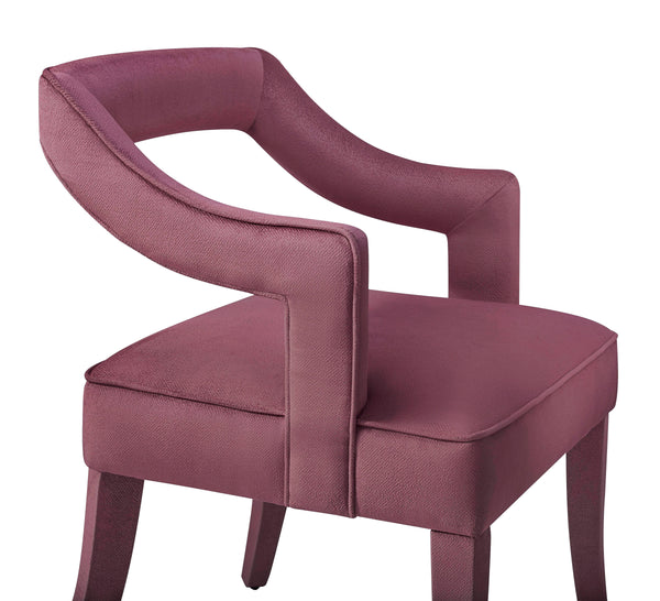 Tiffany Pink Slub Velvet Chair