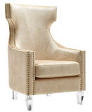 Gramercy Croc Velvet Wing Chair