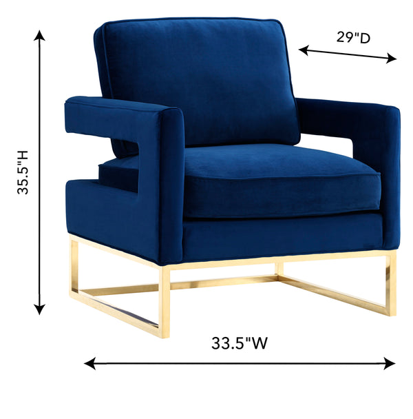Avery Navy Velvet Chair