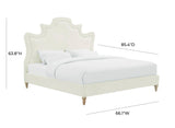 Serenity Cream Velvet Bed in King