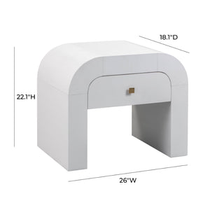 Hump White Nightstand
