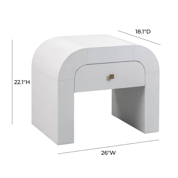 Hump White Nightstand