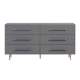 Trident Grey 6 Drawer Dresser
