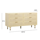 Sierra Buttermilk 6 Drawer Dresser