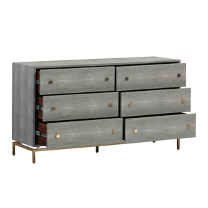 Pesce Shagreen 6 Drawer Dresser