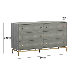 Pesce Shagreen 6 Drawer Dresser