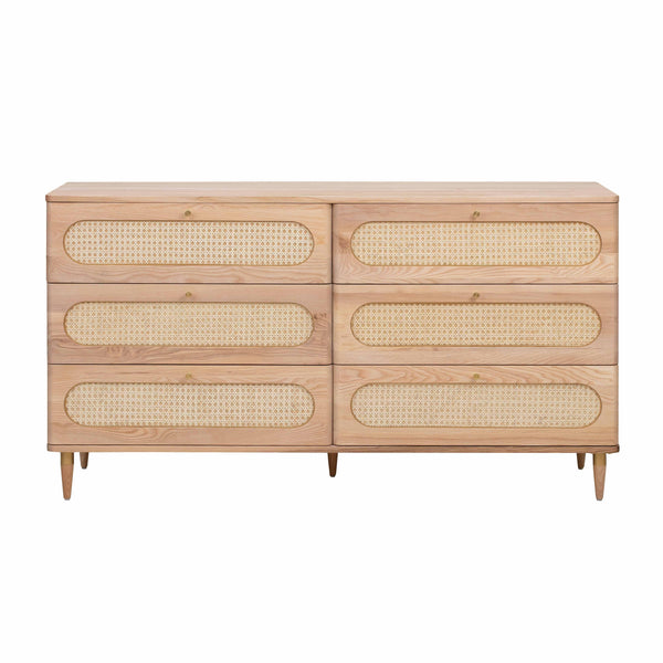 Carmen Cane 6 Drawer Dresser