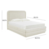 Briella Cream Velvet Bed in King