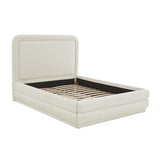 Briella Cream Velvet Bed in Queen