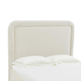 Briella Cream Velvet Bed in Queen