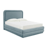 Briella Bluestone Velvet Bed in King