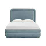 Briella Bluestone Velvet Bed in King