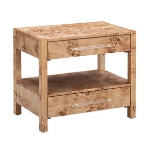 Brandyss Natural Burl Nightstand Natural TOV-B54189
