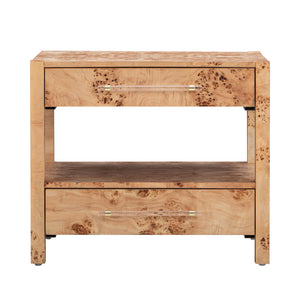 Brandyss Natural Burl Nightstand Natural TOV-B54189
