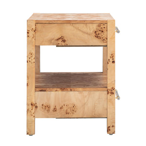 Brandyss Natural Burl Nightstand Natural TOV-B54189