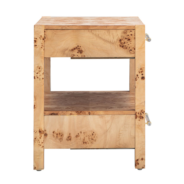 Brandyss Natural Burl Nightstand Natural TOV-B54189