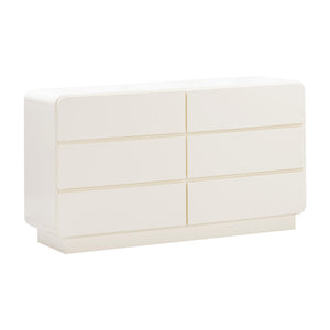 TOV Furniture Sagura 6-Drawer Dresser Cream 56"W x 18"D x 31.6"H