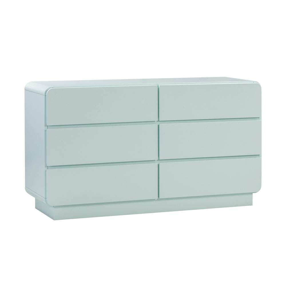 TOV Furniture Sagura 6-Drawer Dresser Blue 56"W x 18"D x 31.6"H