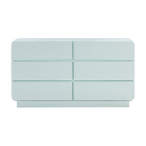 TOV Furniture Sagura 6-Drawer Dresser Blue 56"W x 18"D x 31.6"H