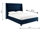 Koah Navy Velvet Bed in King