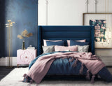 Koah Navy Velvet Bed in King