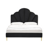 Bianca Black Velvet Bed in King