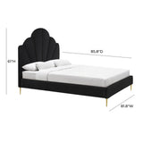 Bianca Black Velvet Bed in King