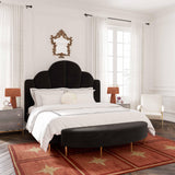 Bianca Black Velvet Bed in King