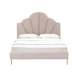 Bianca Blush Velvet Bed in Full