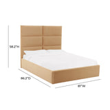 TOV Furniture Eliana Velvet King Bed Honey 