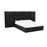 TOV Furniture Eliana Velvet King Bed Black 