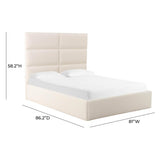 TOV Furniture Eliana Boucle King Bed Cream 