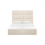 TOV Furniture Eliana Boucle Queen Bed Cream 