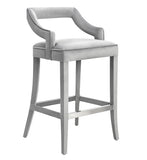 Tiffany Velvet Counter Stool Grey TOV-BS20