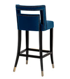 Hart Navy Velvet Bar Stool