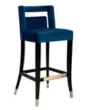 Hart Navy Velvet Counter Stool