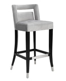 Hart Velvet Bar Stool Grey TOV-BS25