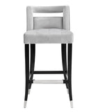 Hart Velvet Bar Stool Grey TOV-BS25