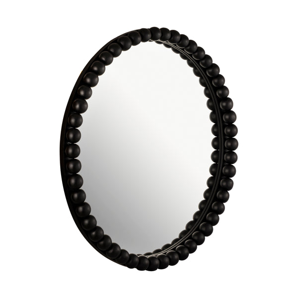 Baria Black Wooden Mirror