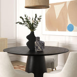 TOV Furniture Tarri Steel Vase Black 7.8"W x 2.3"D x 13.8"H